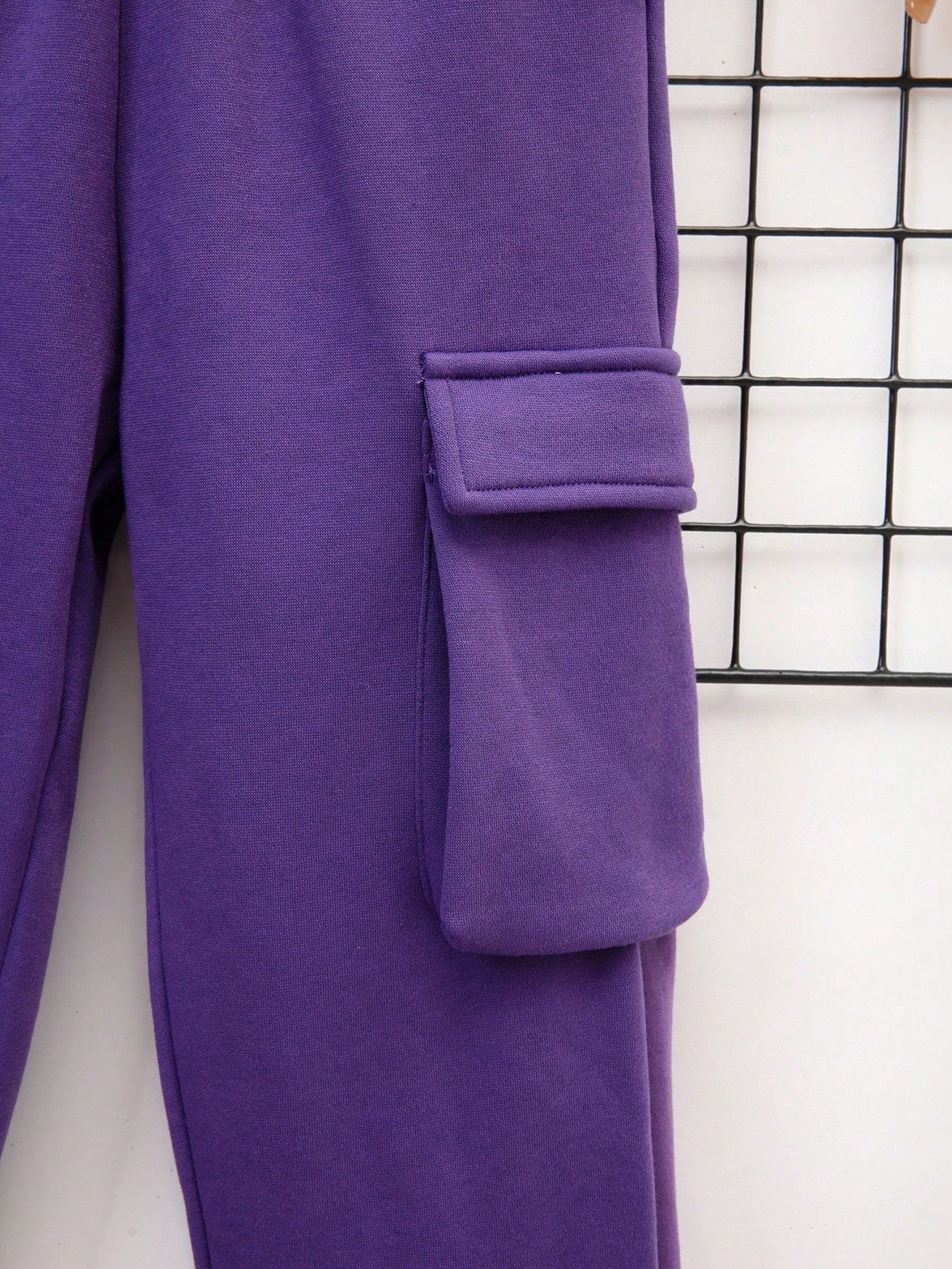 SHEIN Tween Boy Bear Print Thermal Hoodie & Flap Pocket Sweatpants & Bag