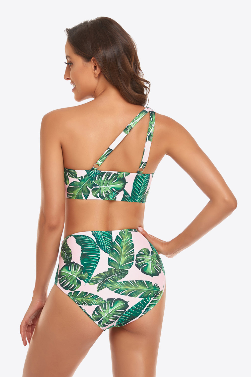 Adult Women | Ruffled One-Shoulder Buckled Bikini Set